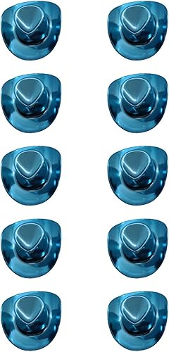 Miniatura 5 de 10 piezas de mini sombrero de vaquero de plástico pequeño sombrero de vaquero mini sombreros para botellas, sombrero de vaquero para cupcakes (azul)