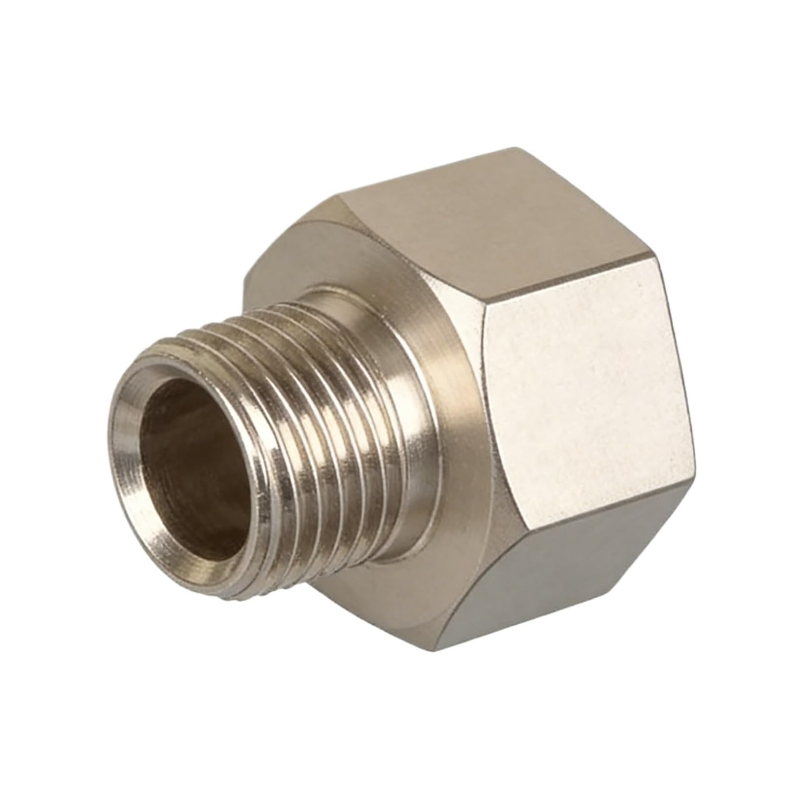 DeVow M8 M10 M12 M14 M16 1/8" 1/4" 3/8" 1/2" BSP Female to Male Thread Brass Pipe Fitting Socket Adapter Connector(F BSP1I4-M M8x1)