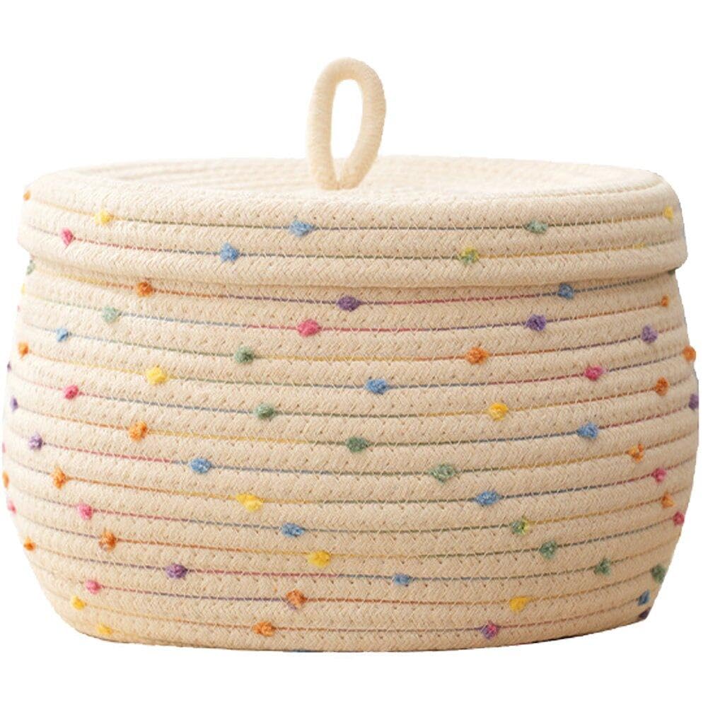 Panier porte-articles divers tissé épais et grand bac de rangement souple
