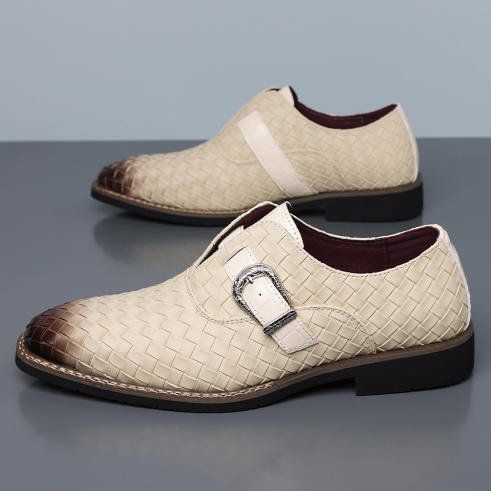 Hixingo Zapatos de Vestir Hombre Piel