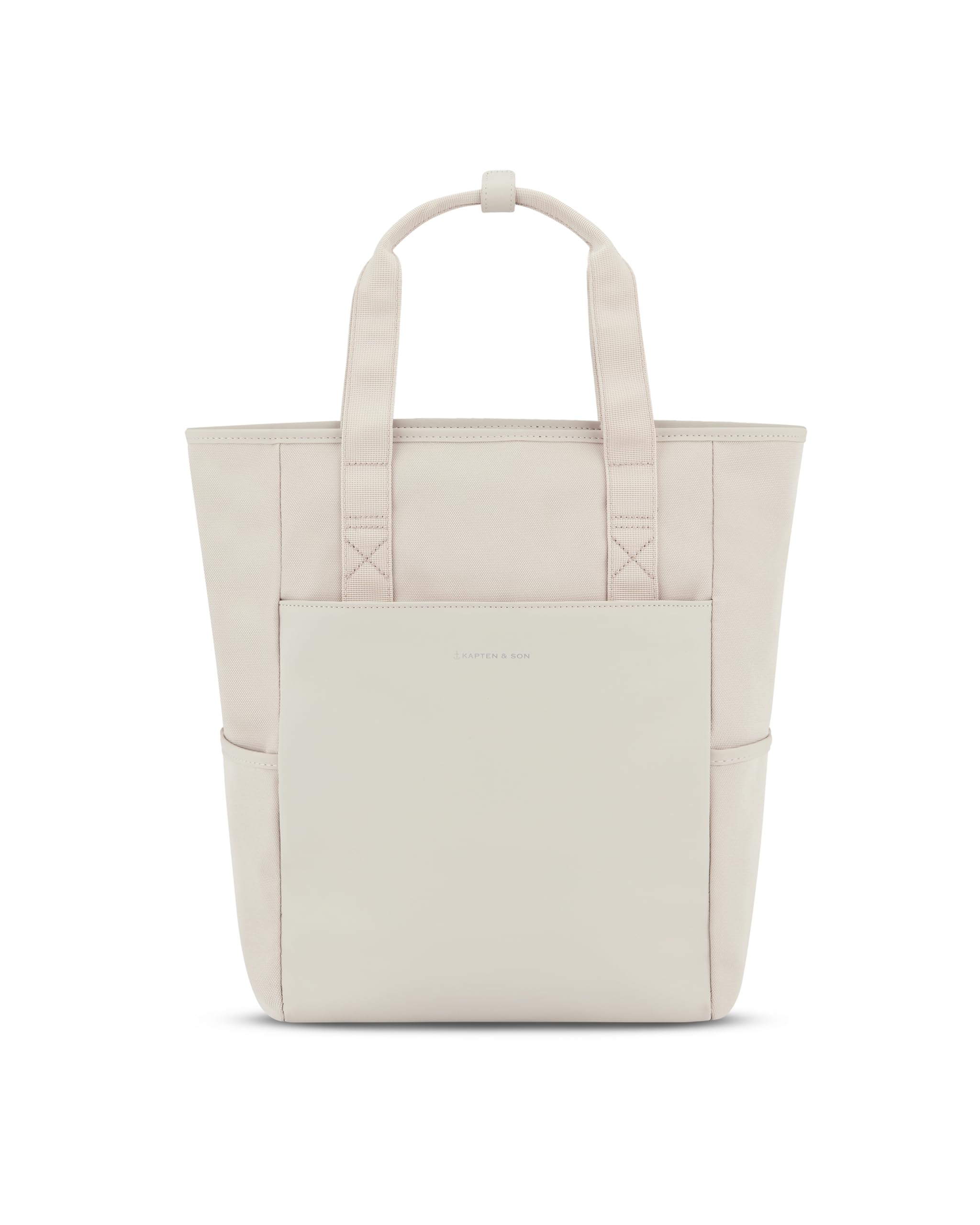 Kapten & Son Rucksack Lindby Sandstone 18 L | 2in1 Tasche & Rucksack | inkl. Kofferbefestigung, Laptopfach, Flaschenhalterung | Shopper Damen