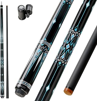 KONLLEN Carbon Fiber Pool Cue Stick 58-inch Professional Pool Sticks for Adults Full Carbon Technology Low Deflection Pool Cue Billiard Cues with 12.5mm Tip (Easy to Control, Pro Taper, Ultra-Smooth)