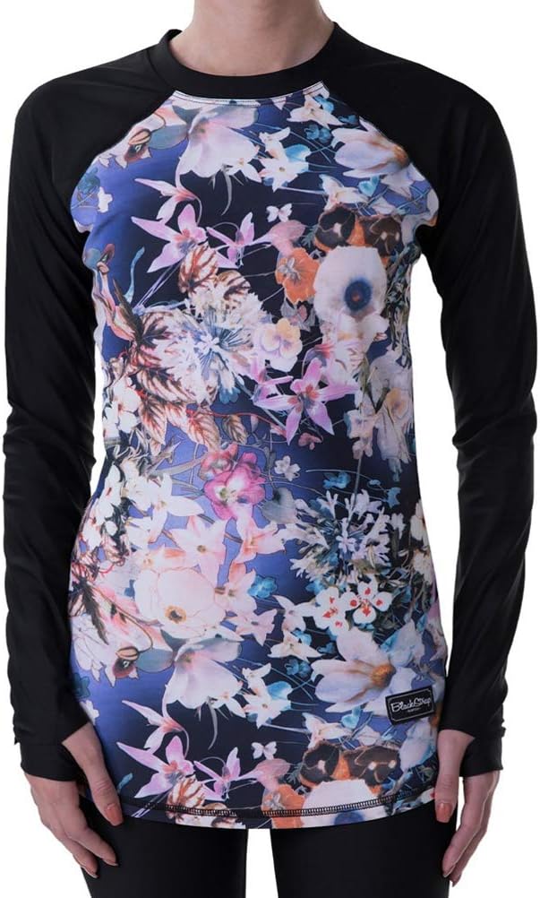 BLACKSTRAP Women's Pinnacle Crew Baselayer Top (Floral Retro, Medium)