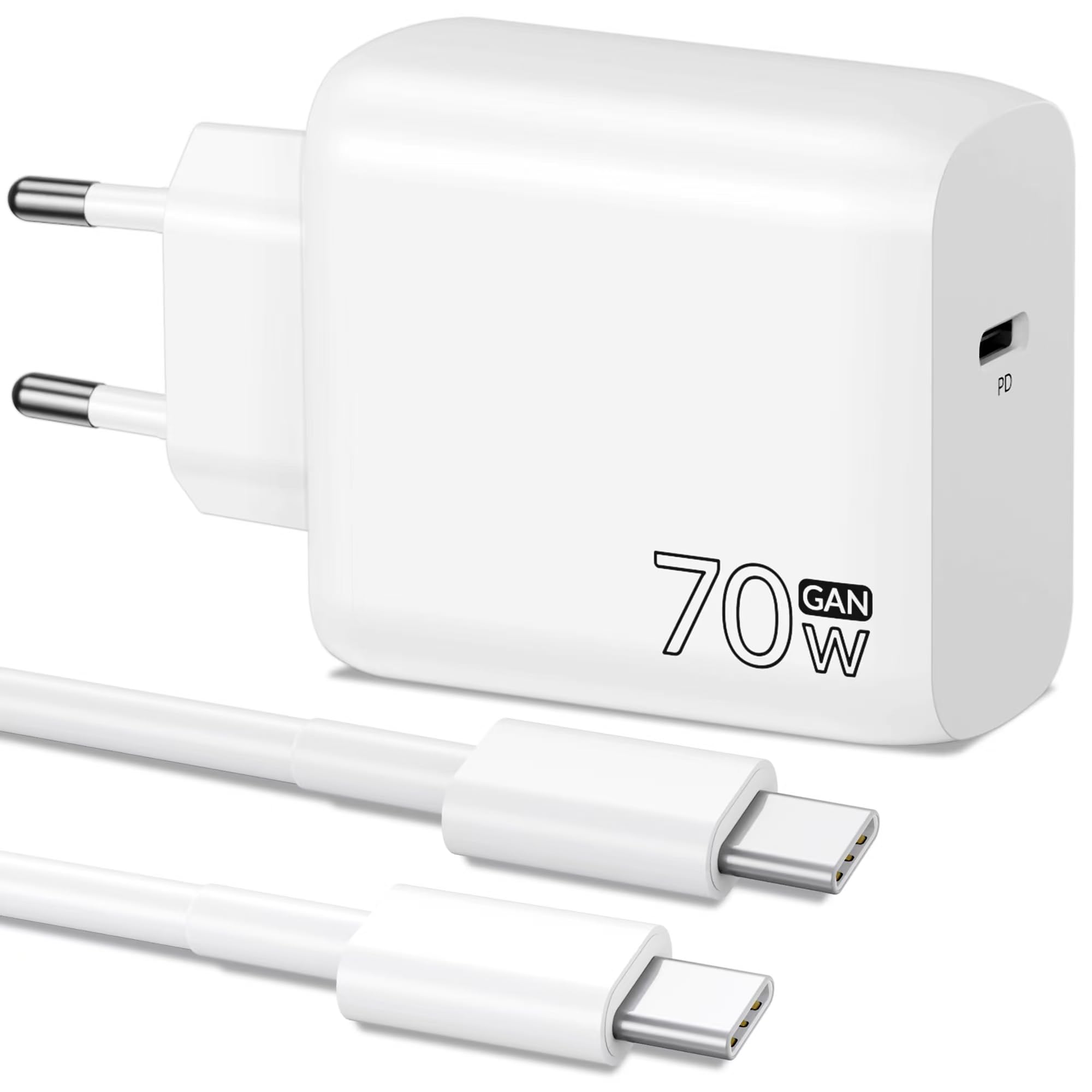 Mac Book Ladekabel, 70W USB C Ladegerät für MacBook Neo, MacBook Air/Pro 16/15/14/13 Zoll, M1 M2 M3 M4 M5, Laptop, iPhone 17 16 15, iPad, USBC Netzteil Stecker Charger + 2M Kabel