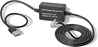 EWAY Radar Detector Cable, USB to RJ11 Plug Radar Detectors Power Cord, Replacement Power Adapter for Escort Valentine One V1 Beltronics Uniden & 12V Radar Detectors w/RJ-11 Telephone Connector, 5ft