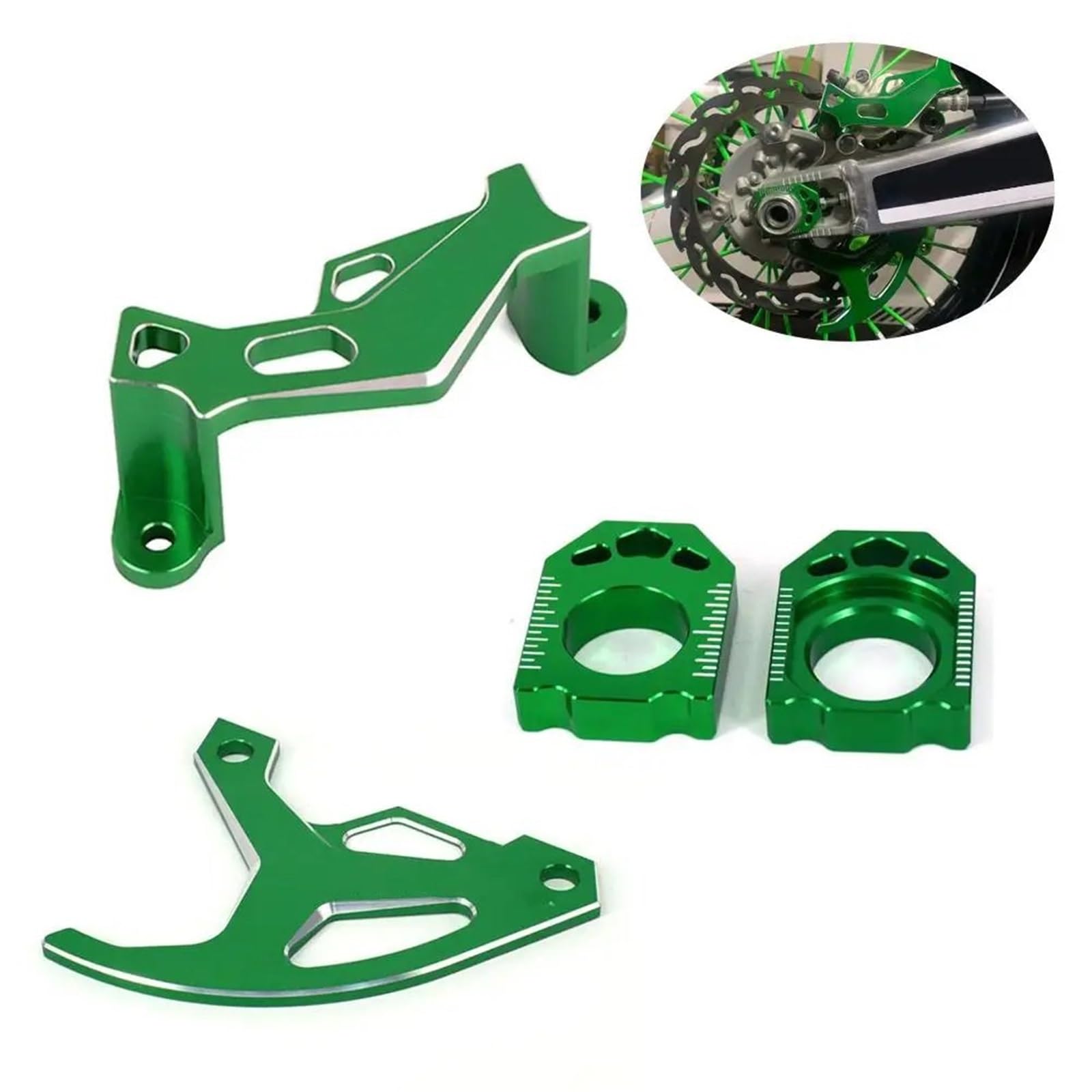 Osłona ochronna hamulca tarczowego Pasuje do Kawasaki KX250F KX450F KX450 KLX450R KXF 250 450 KX 250F 450F 2004-2018 Osłona zacisku tylnej tarczy hamulcowej(SET1)