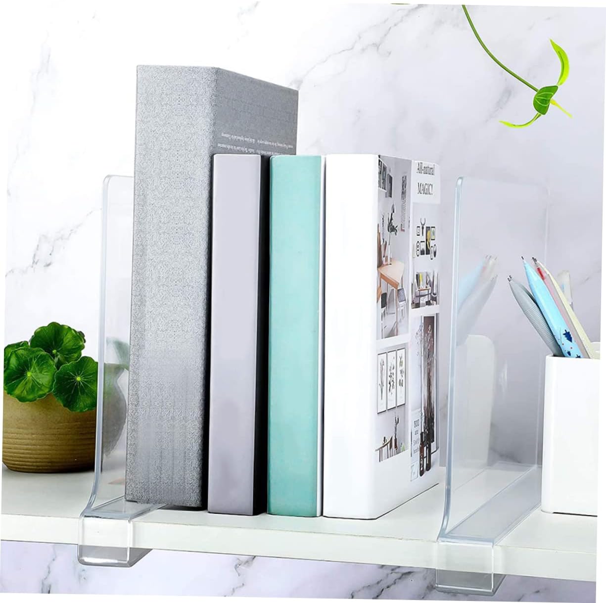 Alipis 4pcs Wire Shelf Dividers Closet Organization Closet Shelves Cabinet Divider Wardrobe Separator
