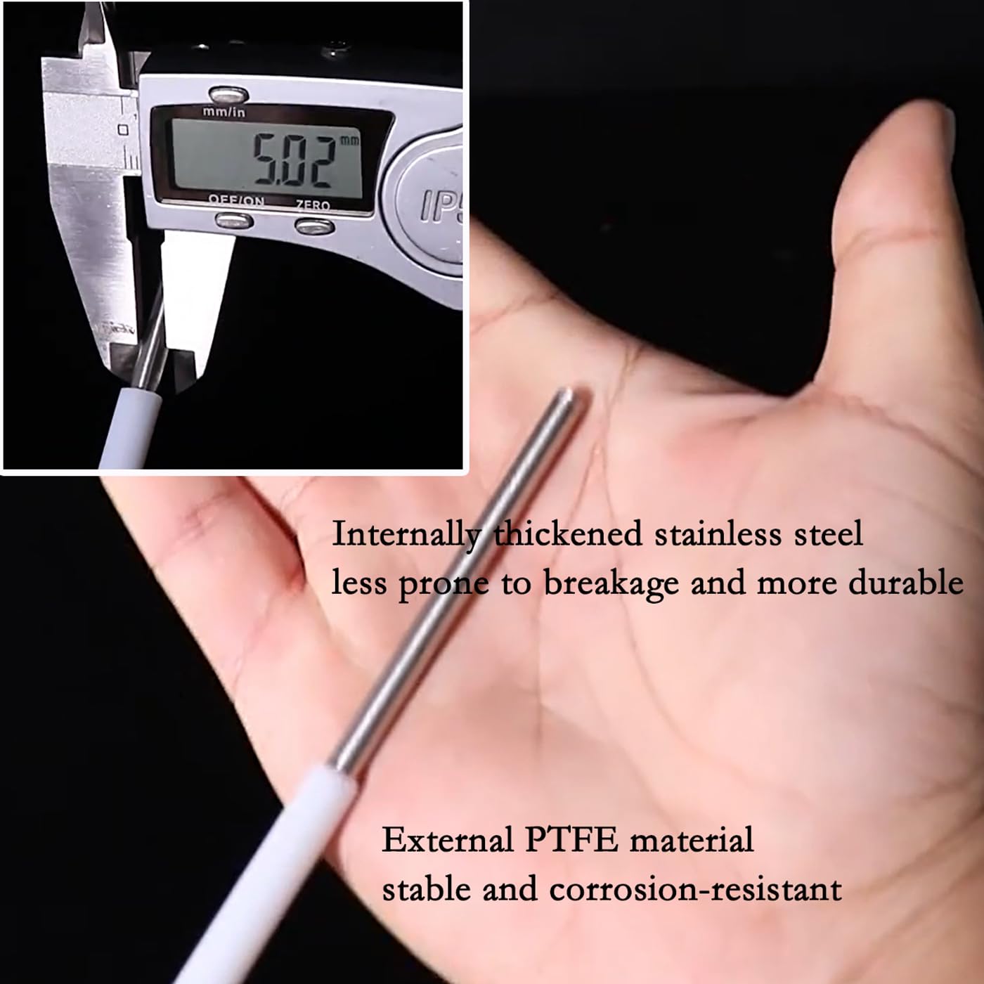 Agitatore con barra di miscelazione in PTFE Asta di agitazione in PTFE con tappo, resistente alle alte temperature e agli acidi, non adesiva, for uso di laboratorio
