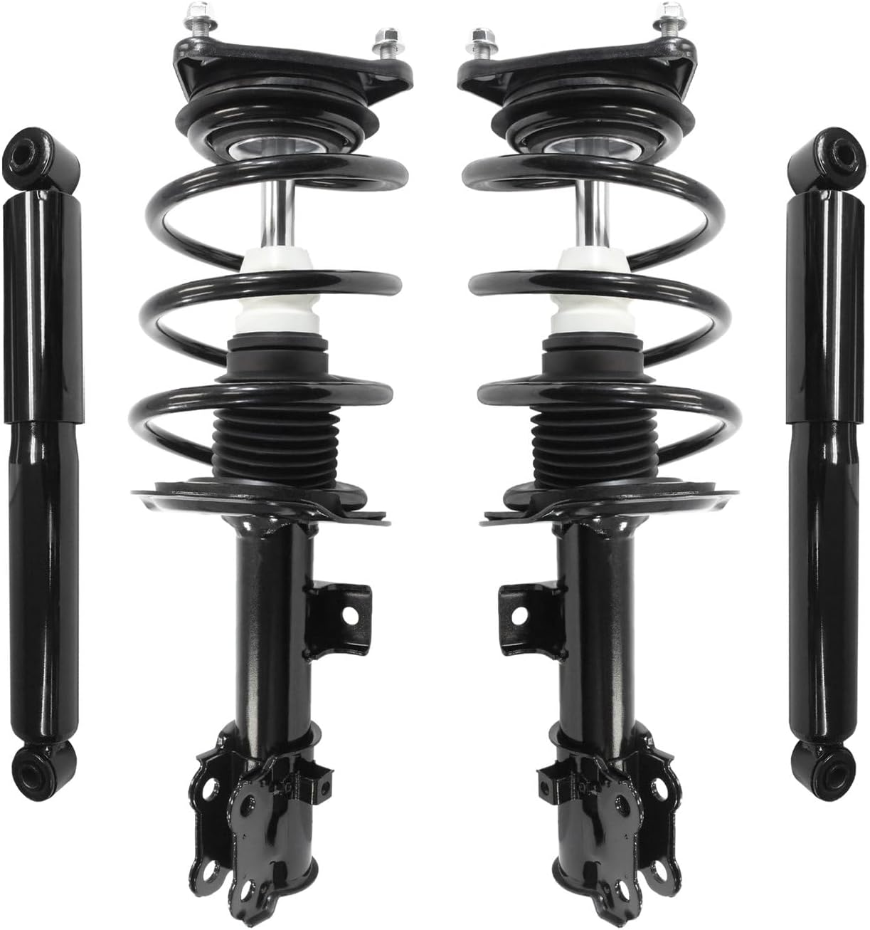 COMPLETESTRUTS - Front Complete Strut Assemblies with Coil Springs and Rear Shock Absorbers Replacement for 2014-2017 Kia Forte - Set of 4