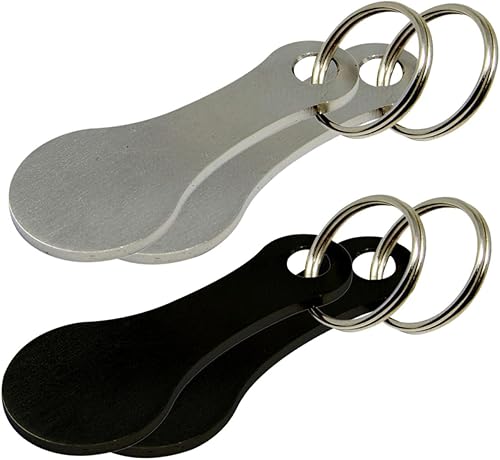 4 piezas de carrito llavero de regalo tarjeta de regalo de alimentos llavero de acero inoxidable genérico bolsos trolley tokens llavero 5 tarjetas