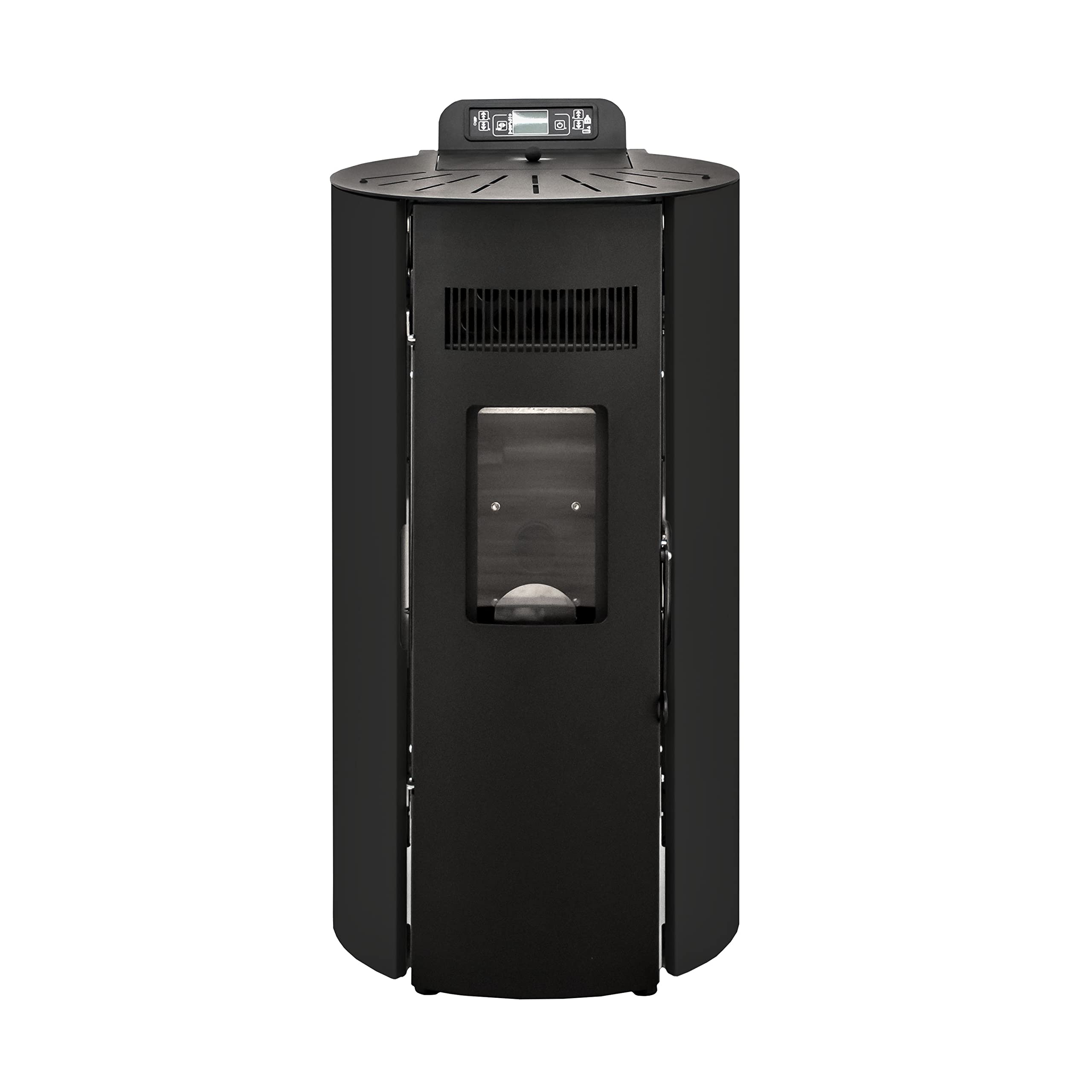 STUFE A PELLET ITALIA Boston 9 KW WiFi | Poêle à Granulés à Air Ventilé Efficacité 91% Chauffe 80m² Autonomie 21H Programmable Contrôle à Distance WiFi 5 Vitesses et Puissances Garantie 24 Mois Noir