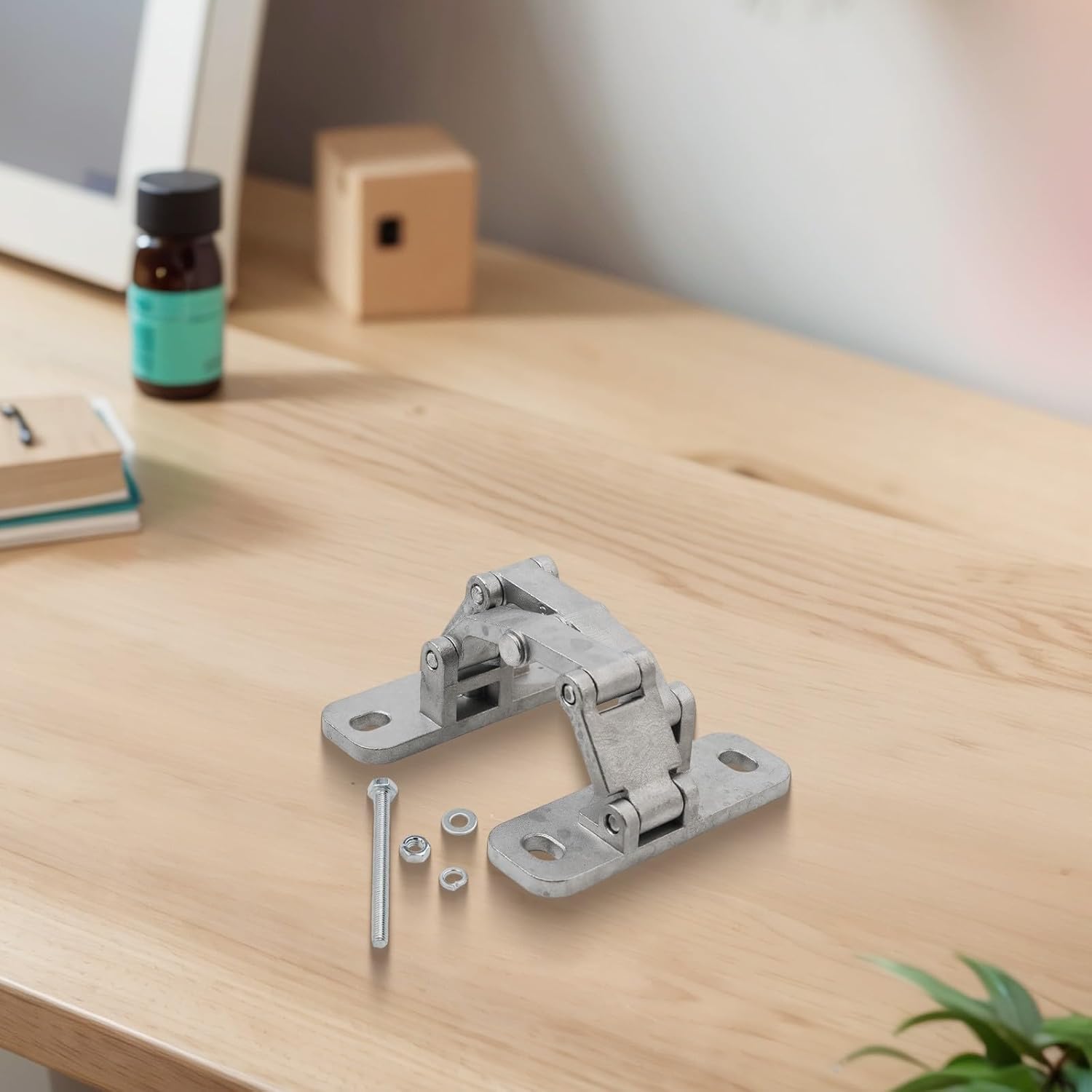 Adjustable Invisible Stone Door Hinge Heavy Duty Stainless Steel, Fire Hydrant Function, Reliable Load bearing (S(70KG))