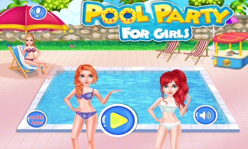 open lace back dress Pool Party For Girls dress up and fashion contest - game for kids and  little girls FREE