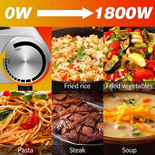 Hot Plate, Techwood 1800W Electric Dual Hot Plate, Countertop Stove Double Burner For Cooking, Infrared Ceramic Hot Plates Double Cooktop, Silver, Brushed Stainless Steel Easy To Clean Upgraded Version #TOP4