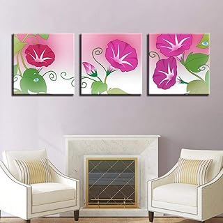 SJYHNB Poster da Parete Stampe E Quadri Stile Moderno Quadro su Tela Pittura Rosa e narciso Contemporanea Camera Ingresso Decorazione Immagine 30 x 30 cm x 3 Pannelli (con Cornice)