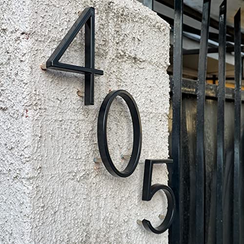 5 Inch Floating House Number For Outside - Maximum Rust Protection Modern House Numbers, Zinc Alloy Shadow Number With Nail Kit Decor For Outdoor Garden Door Mailbox Garage Gate, 911 Visibility Signage, Black (2) #TOP3