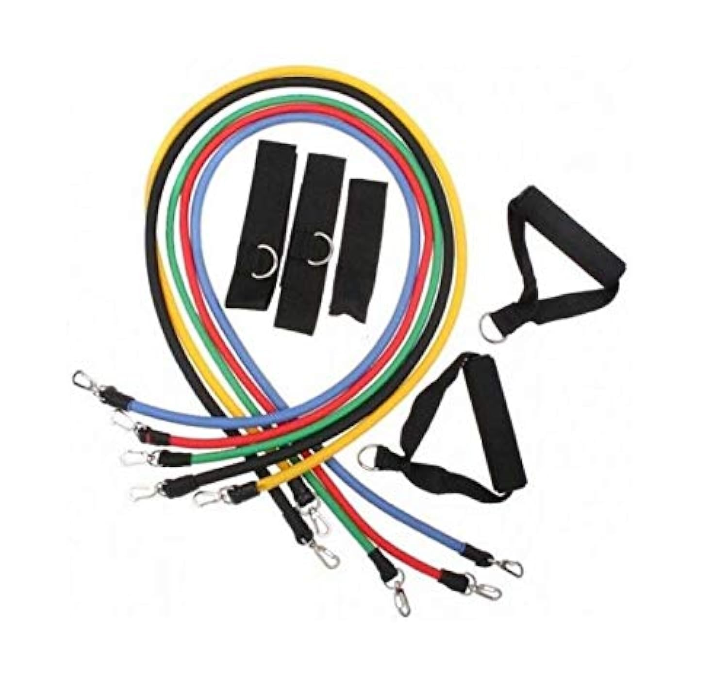 11pcs Latex Resistance Bands Fitness Exercise Tube Rope Set Yoga ABS P90X Workout [H8329 ]