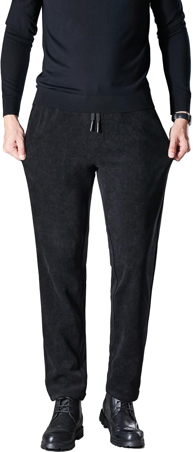 Mens Straight Dress Pants Premium Blended Slim Fit Comfortable Breathable Business Casual Machine Washable Easy Care