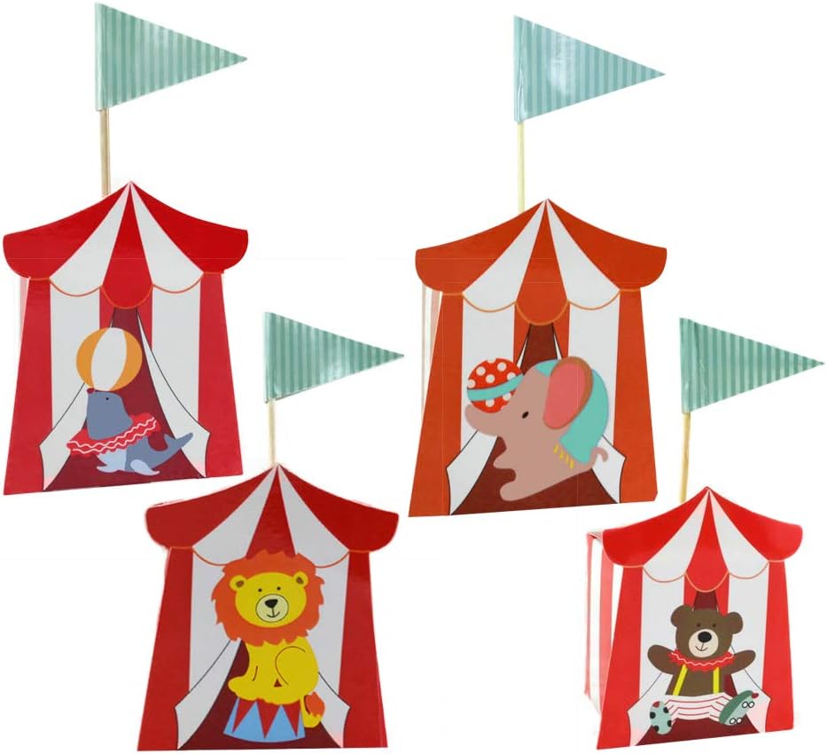 40 Pcs Candy Boxes Cute Cartoon Circus Animals Treat Boxes Gift Boxes Party Favor Boxes for Birthday Party Kids Party