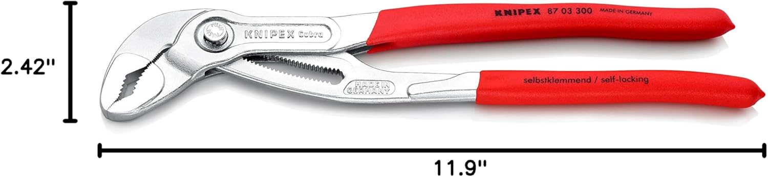 Knipex 87 03 300 Water Pump Pliers "Cobra" 11,81" chrome plated
