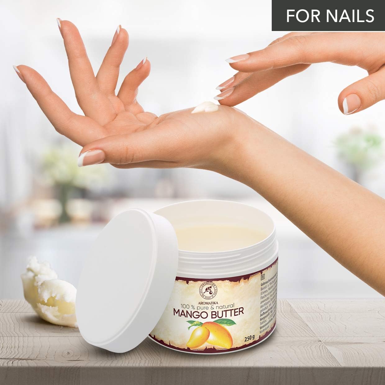 Mango Butter 250ml, Pure & Natural, Mangifera Indica, Mango Seed Oils, Body Oil, Hair Oil, Body Moisturizer, Ideal for Skin - Image 5