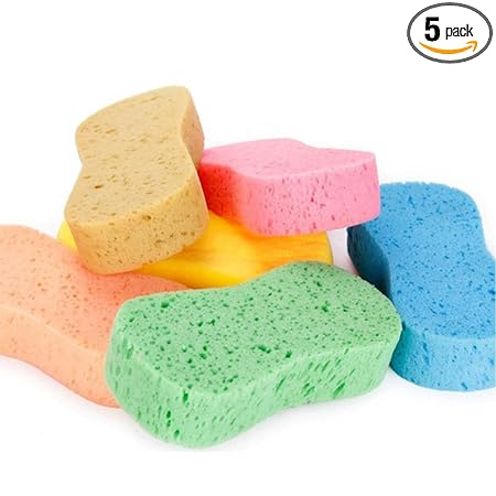 VORCOOL 5 Pcs Car Wash Sponges Bone Design for Polishing Porous Car Wash Sponges