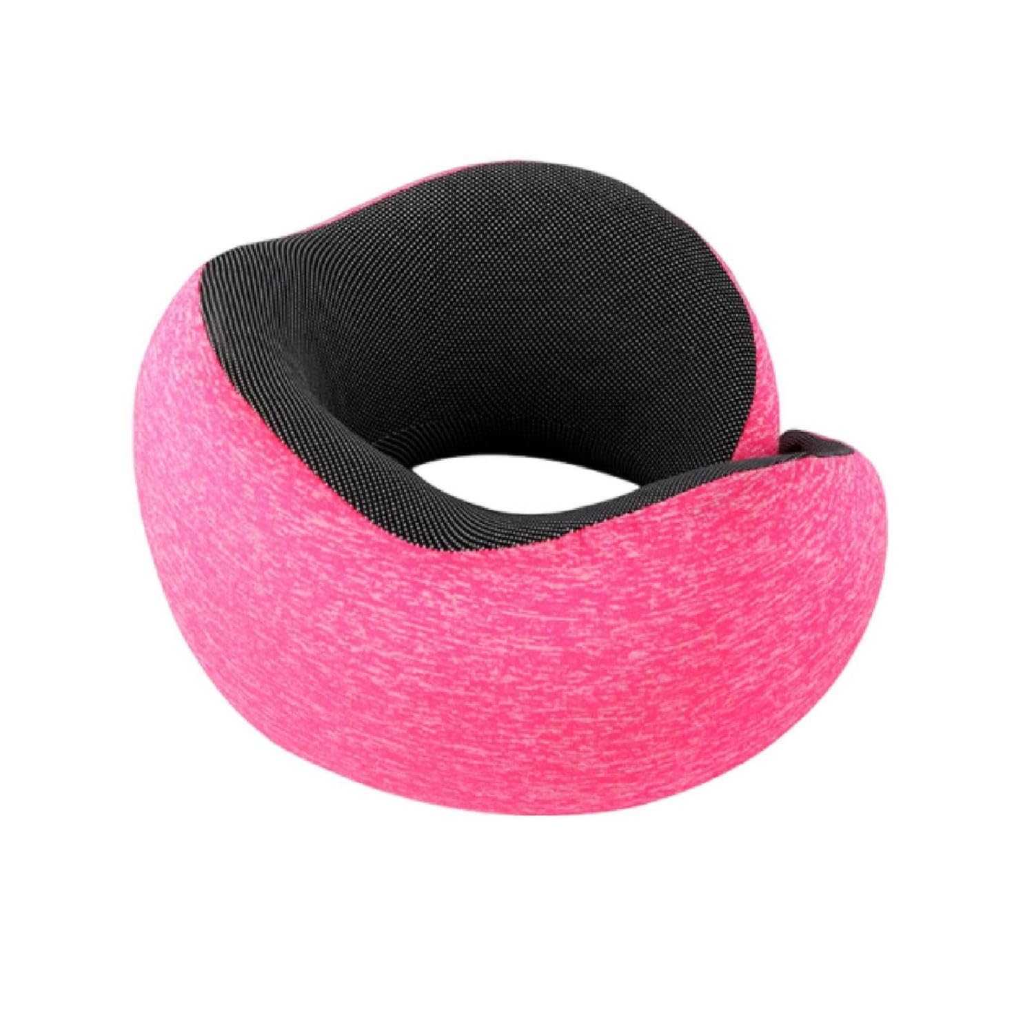 UJEAVETTE Portable Ergonomic Neck Support Pillow Memory Foam Travel Pillow for Travelers, Commuters, Airplane, Car, Office, Train, Gray Red-image-17