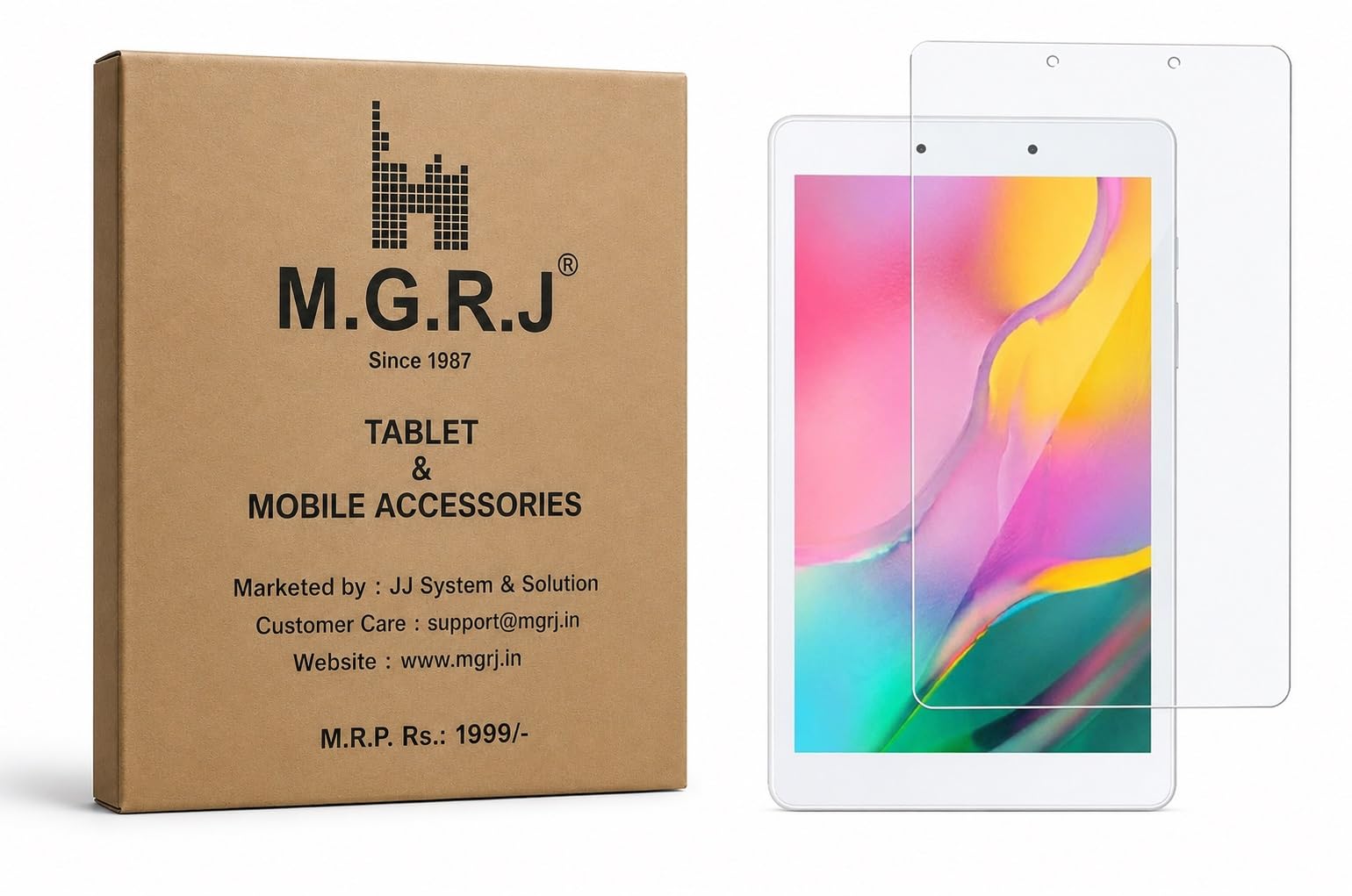 m.g.r.j® tempered glass screen protector for samsung galaxy tab a 8.0 (sm-t290) (2019)