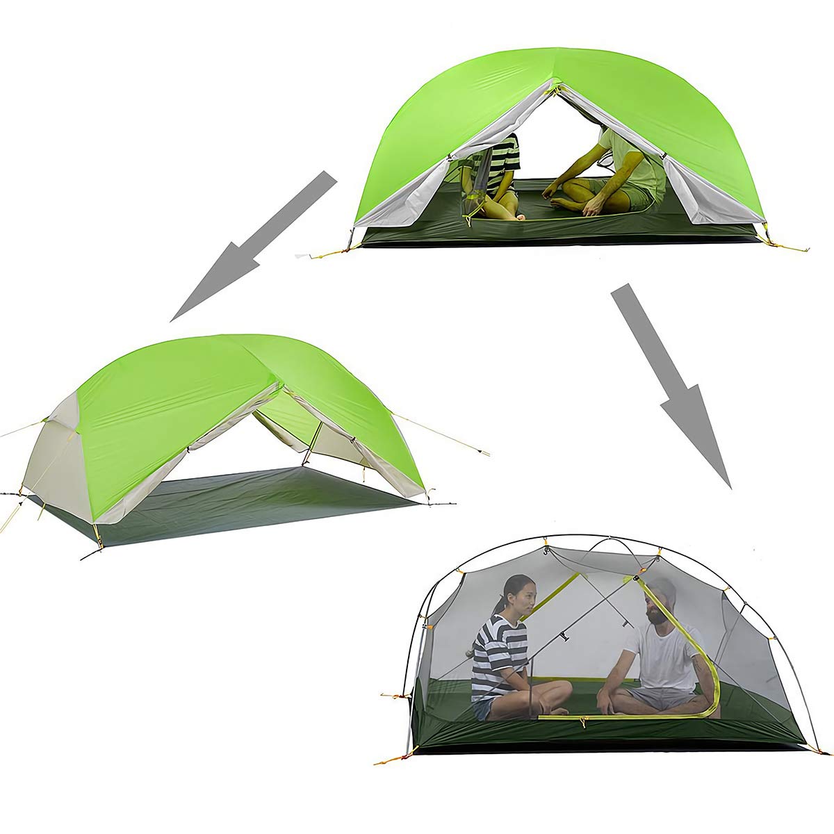 Amazon | Naturehike 2―3人用 Mongar 超軽量 二重層 自立型 ドーム型