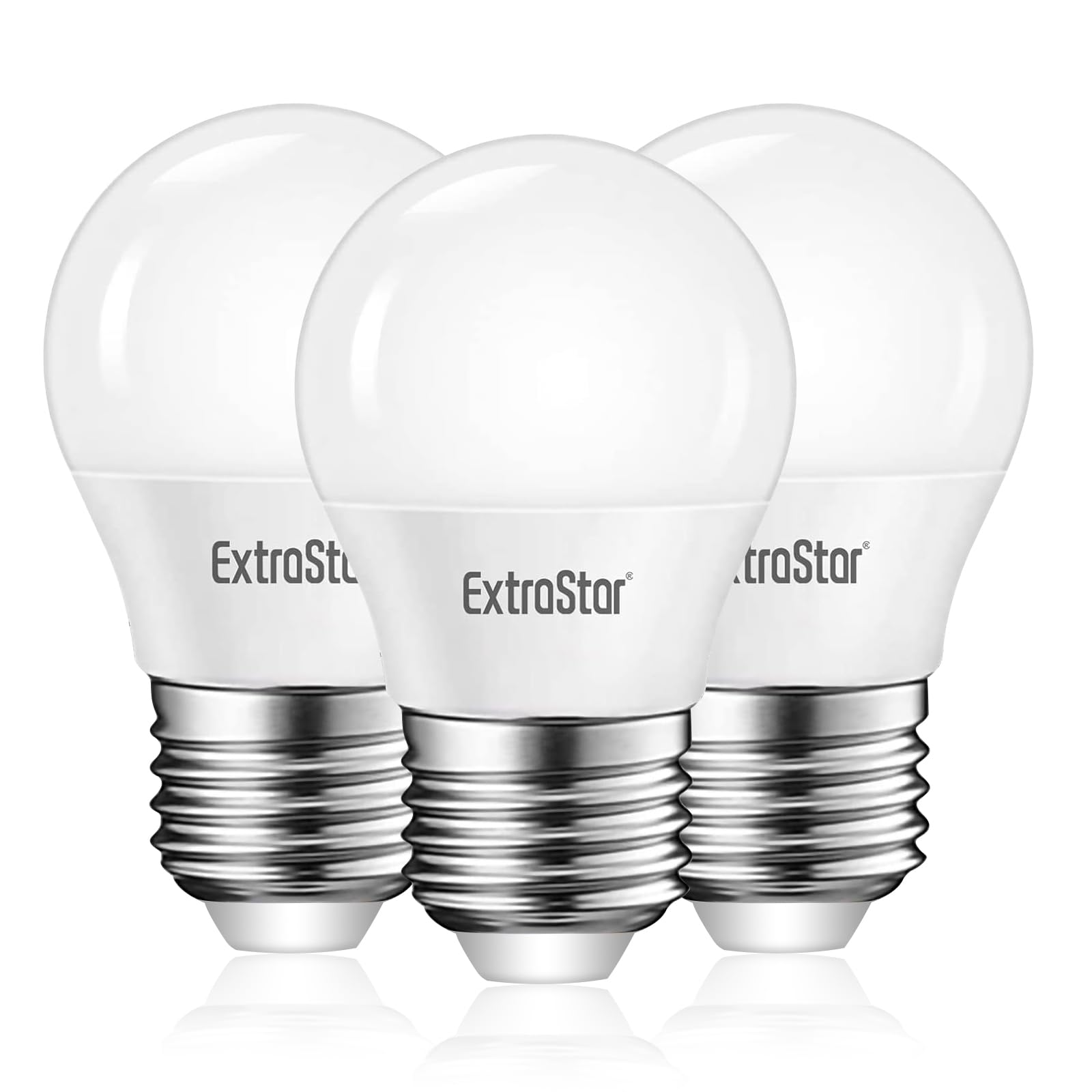 E27 LED Light Screw Bulb 6W, Warm White 3000K Energy Saving, 42W Equipment, Golf Ball Bulbs, 510LM, Non-Dimmable, 3 Count