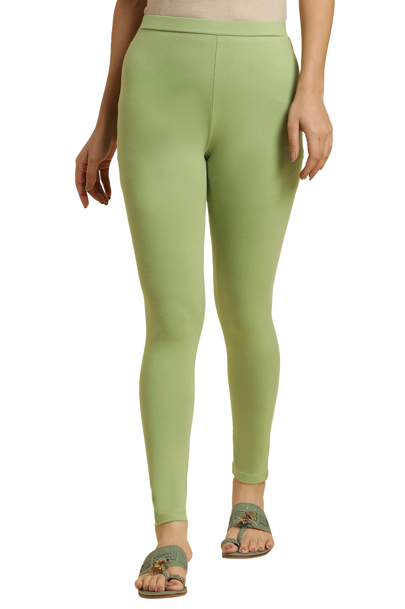 Green Cotton Jersey Tights_23AUW60105-220523_L-image-21