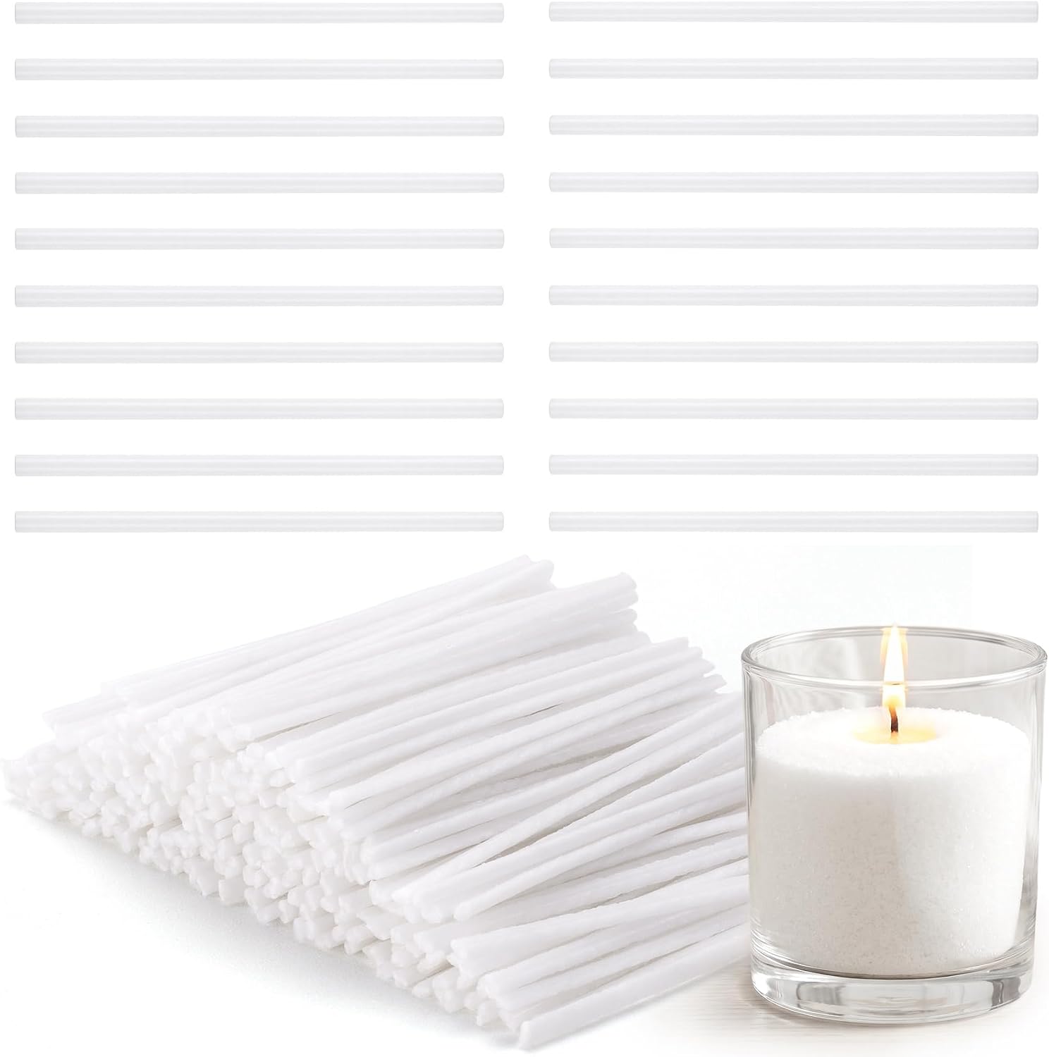 250 Pack Cotton Candle Wicks, White Candle Making Wicks for DIY