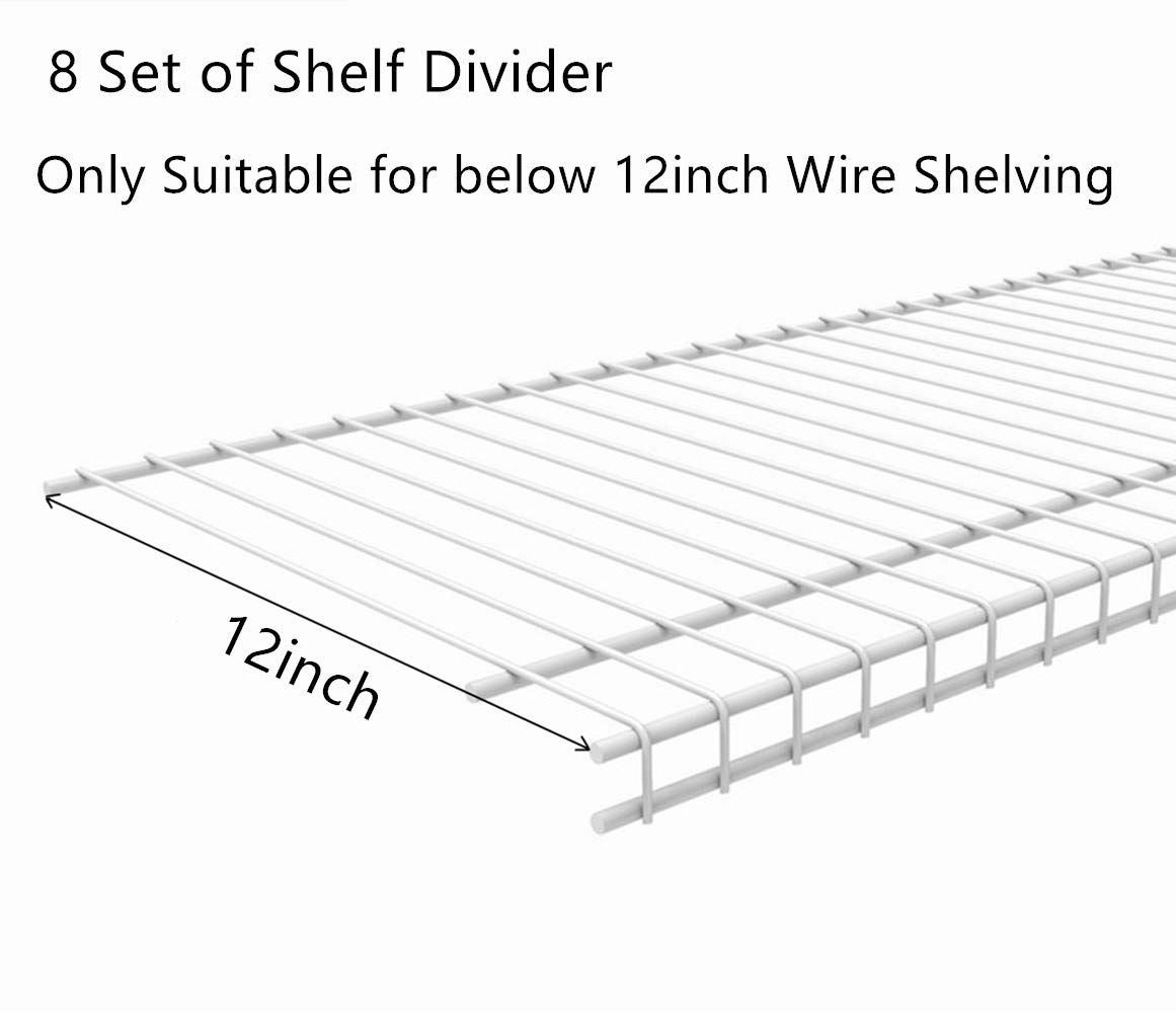 Kosiehouse Shelf Divider for Wire Shelving Sturdy Wire Closet Shelf