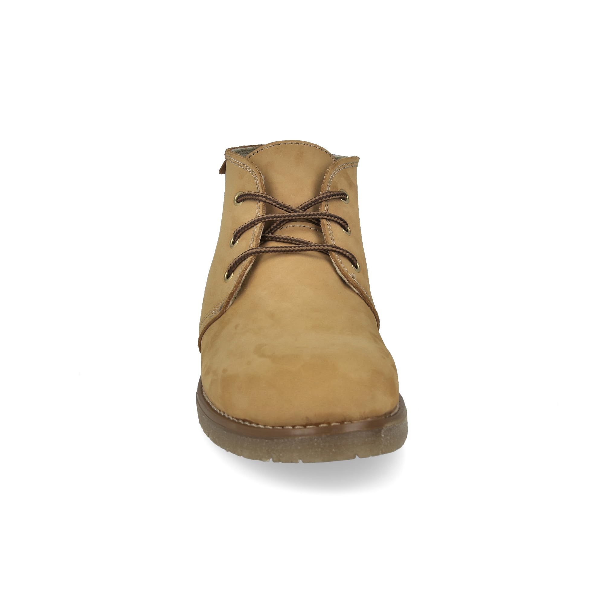Stivali Safari da Uomo in Pelle Rustici e Nobuk. Chukka Stivaletti Scarpa per Lavoro Casual, Outdoor e Giardinaggio. Chiusura Lacci. Suola di gomma.