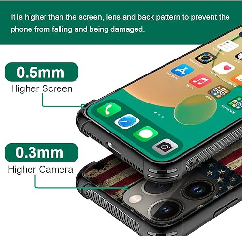 Miniatura 2 de DAIZAG DTOM - Funda compatible con iPhone 14, diseño de bandera estadounidense para iPhone 14, funda de TPU para hombre y mujer, protección a prueba