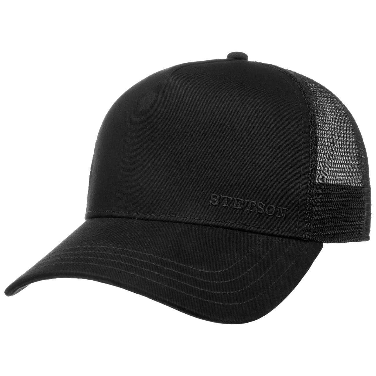 Stetson Cappellino Trucker Classic Donna/Uomo - Berretto Baseball Mesh cap Snapback, con Visiera Primavera/Estate - Taglia Unica Nero