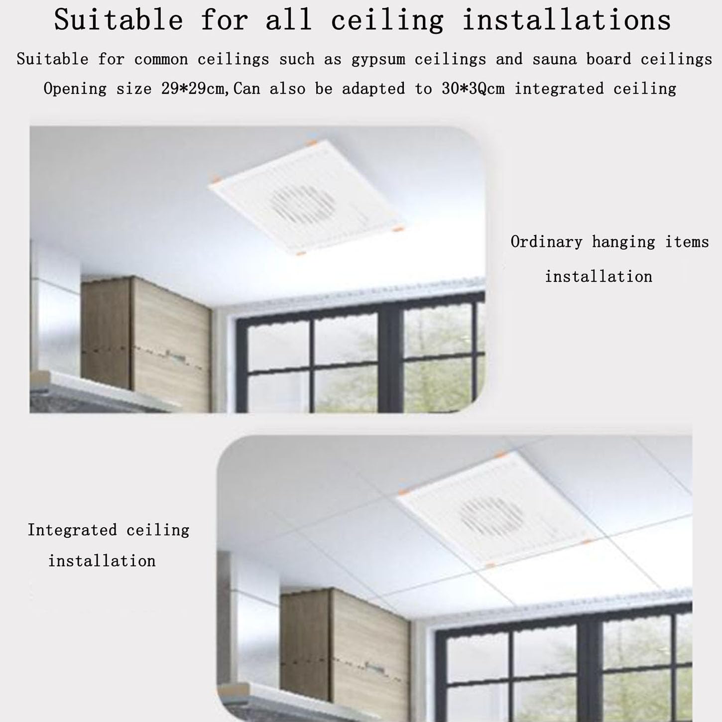 Ventilador Extractor De Aire con Control Remoto,300 * 300Mm Extractor Cocina,Ajuste De Velocidad De 3 Velocidades,Ultrafino 8CM Ventilador Extractor,para Todas Las Instalaciones De Techo