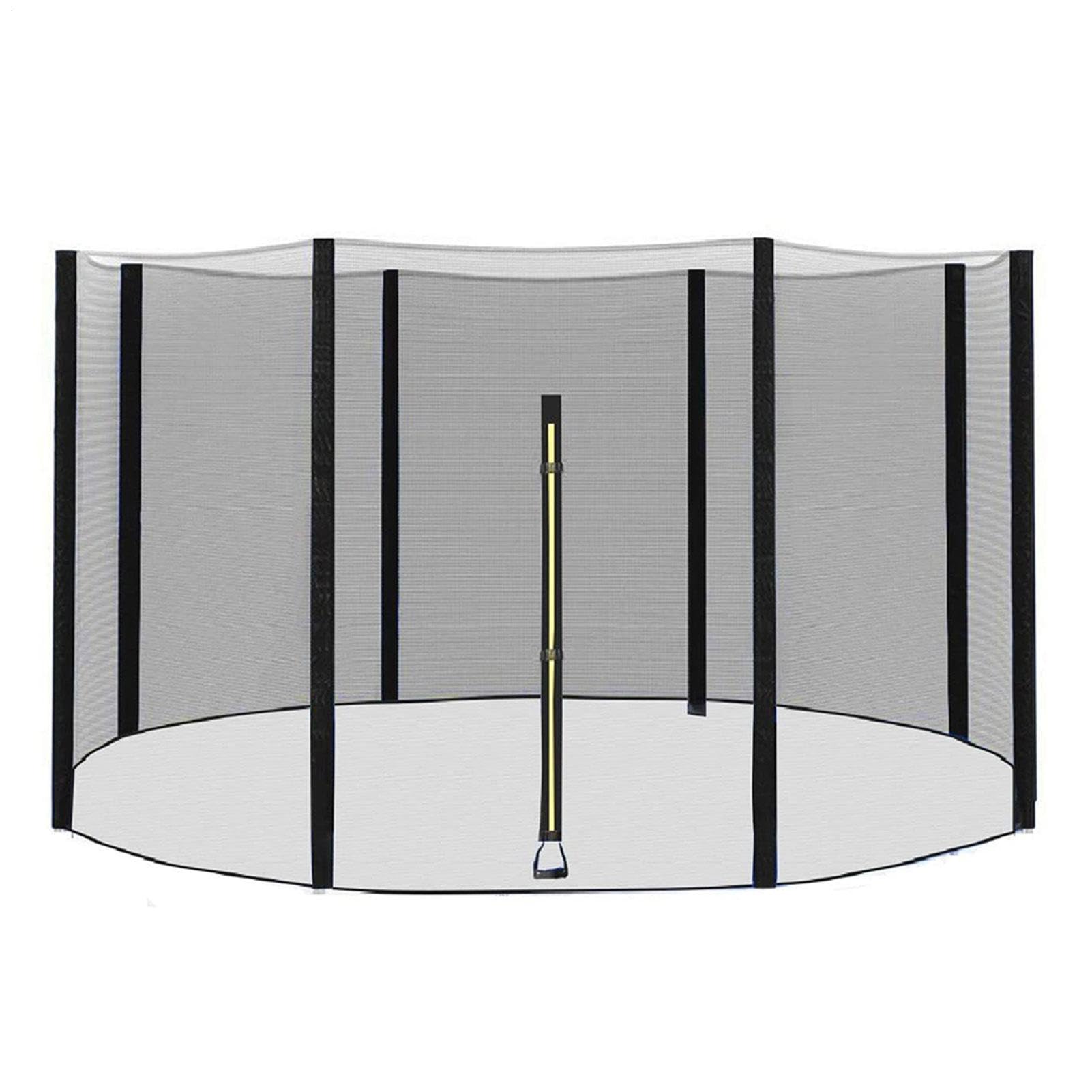 Red de protección duradera para trampolín – Red de repuesto de nailon, red resistente a la intemperie | Soportes de postes rectos, alfombra elástica, barrera de seguridad para camas elásticas con