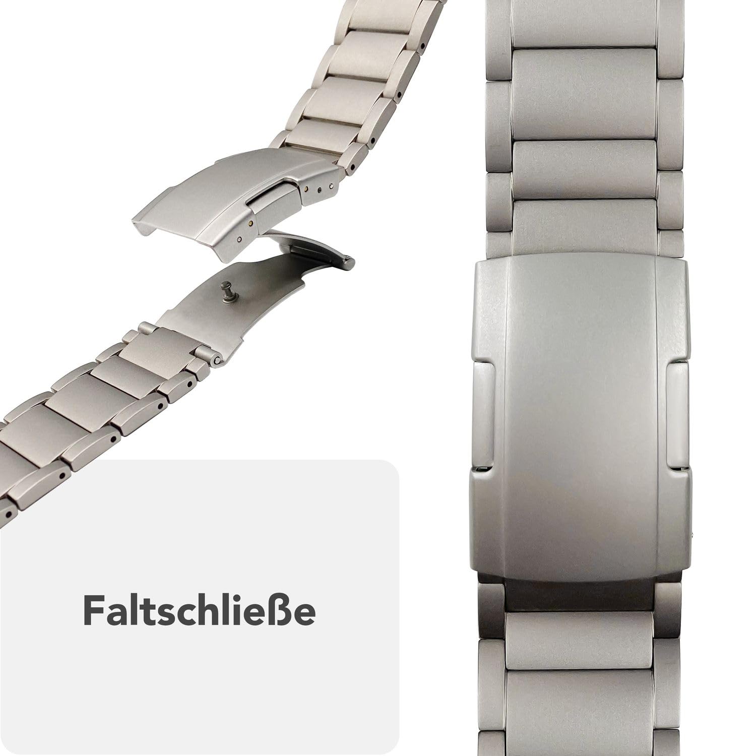 NALIA Argon Titan pasek kompatybilny z Apple Watch Series Ultra/SE/10/9/8/7/6/5/4/3/2/1, lekki, metalowy pasek zamienny z składanym zapięciem, 38/40/41/42 mm i 42/44/45/46/49 mm
