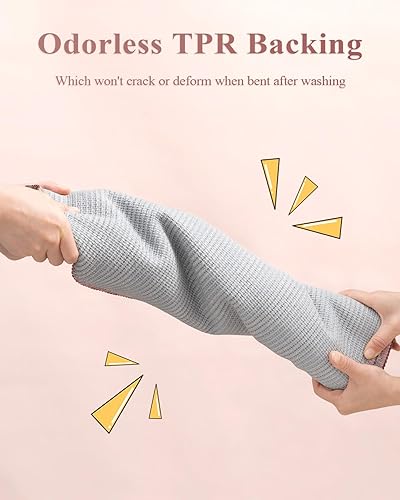 Miniatura 116 de hicorfe Juego de alfombras y tapetes de cocina, alfombra antideslizante de polipropileno súper absorbente, tapete suave y cómodo, lavable para Negro