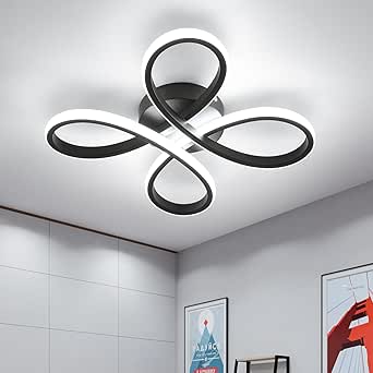 Metalen LED Plafondlamp Zwart NARYN