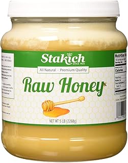 Stakich Raw Honey - Pure, Unprocessed, Unheated, Kosher - 40 Ounce