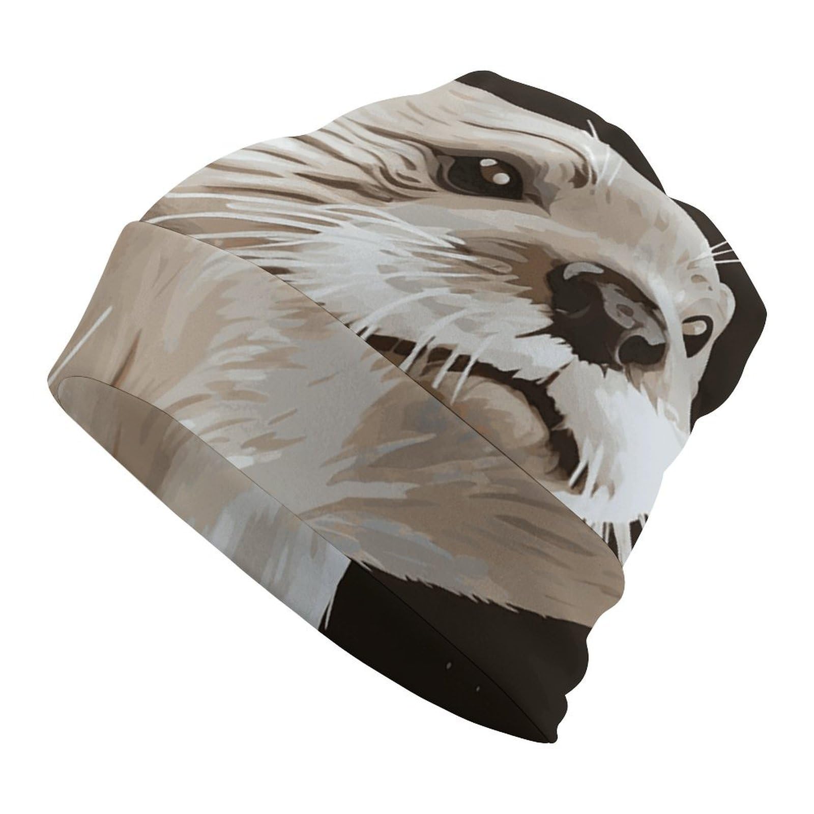 Otter Pullover Cap Winter Beanie Hats for Men Women Warm Knit Hat Casual Skull Cap Soft Chemo Cap