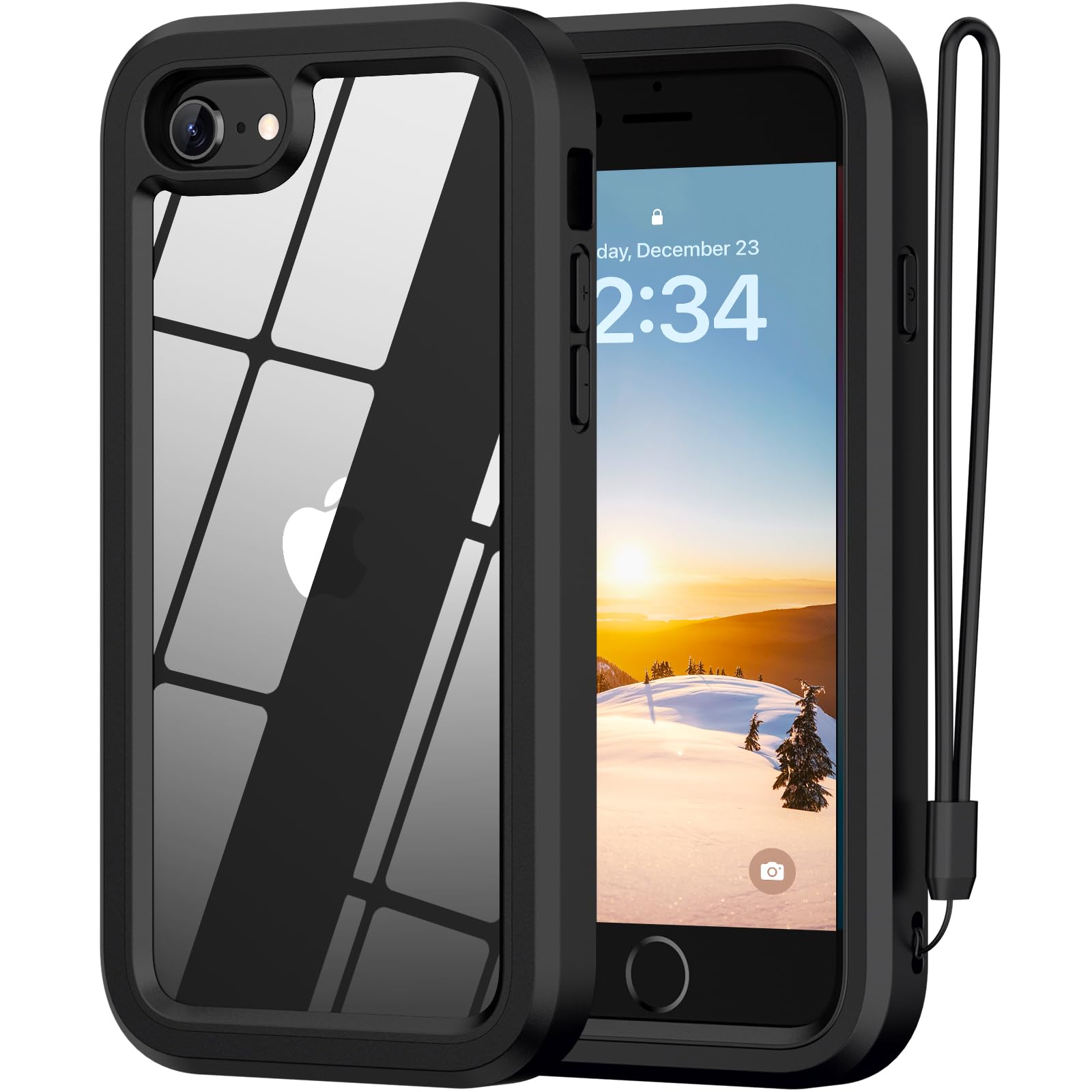 ANB for iPhone SE Case 2022/2020,iPhone 8/7/6S/6 Case,Hard PC+Soft Silicone 3in1 Heavy Duty Military Grade Shock Resistant Cover 4.7 Inch Supports