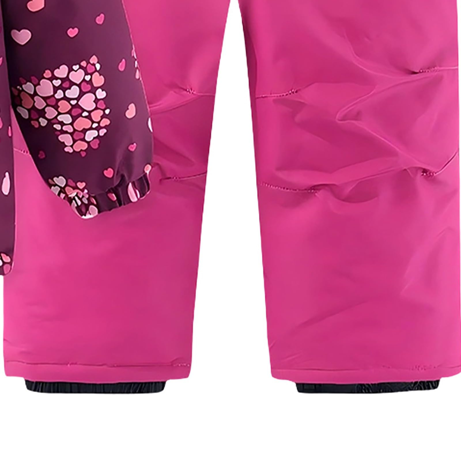 LOSVIP Combinaison de neige pour enfants garçons et filles avec capuche, imperméable, imprimés épais, combinaison de ski, deux pièces, veste de ski, pantalon de ski, Rose, 8-9 ans