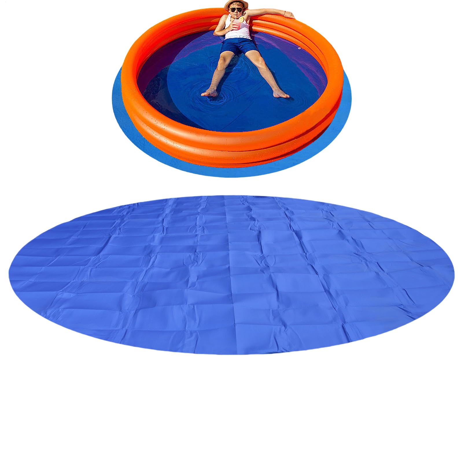 Tapis Piscine Rembourrage Rond Résistant Anti-Perforation
