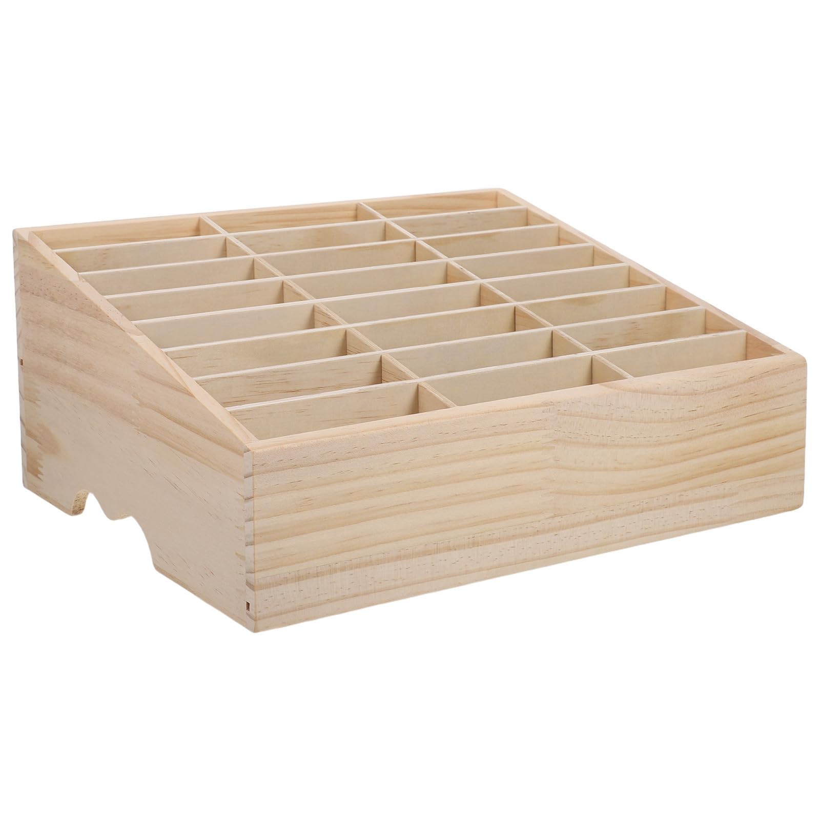 VALICLUD 24 Compartiments Boîte de Rangement en Bois pour Bureau et Classe