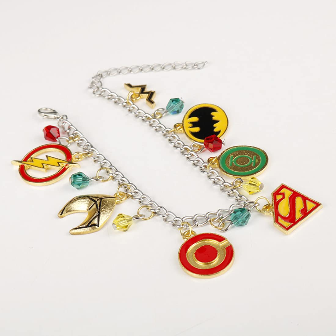Silver Toned Harry Potter Heroes Charm Multicolor Bracelet