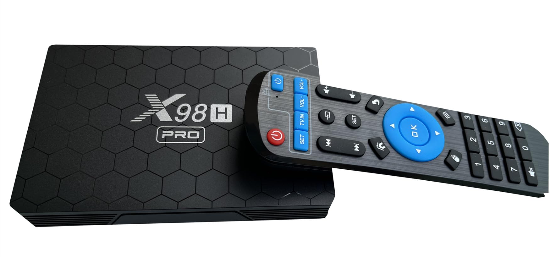 X98H Pro Android 12.0 tv box 2.4G/5G Wifi6 4GB RAM 64GB ROM BT5.0 Supporto 4K H.265 con tastiera i8