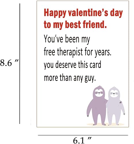 Miniatura 3 de Dapofajo Tarjeta de San Valentín, tarjeta del día de San Valentín, tarjeta de feliz día de San Valentín para amigo, compañero de trabajo, mejor